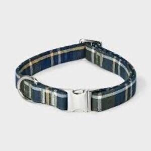 Boots &‎ Barkley Dog Collar Green Plaid Large NWOT Flannel L/XL Holiday
